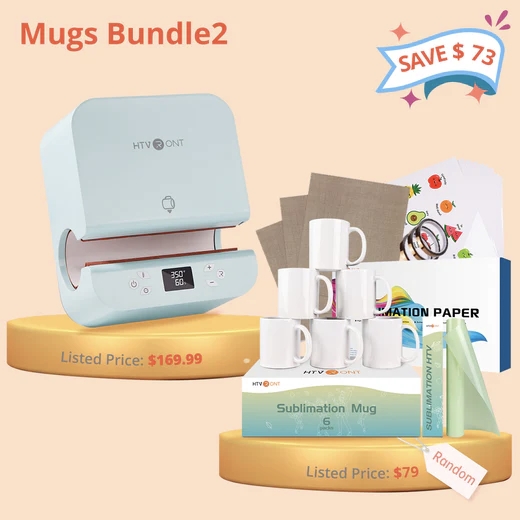 [Mugs bundle]Auto Tumbler Heat Press Machine 120V + Great Value Box (12pack/6pack Sublimation Mugs Blank 11 oz+30pcs Sublimation Paper+20pcs Waterproof Sticker Paper+Sublimation HTV+PTFE Teflon Sheet*3+Heat Press Heat Tape*3) - 🔥Bundle:Tumbler Press+12Pack Mugs+Sublimation
Materials【Add $6 to get 6 more Mugs】